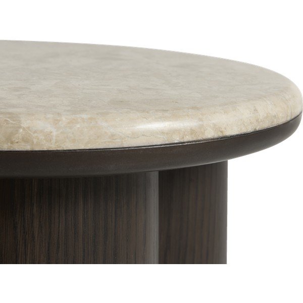 Apaļš sānu galdiņš ar marmora virsmu ø 45 cm Piazze – Unique Furniture-image-1