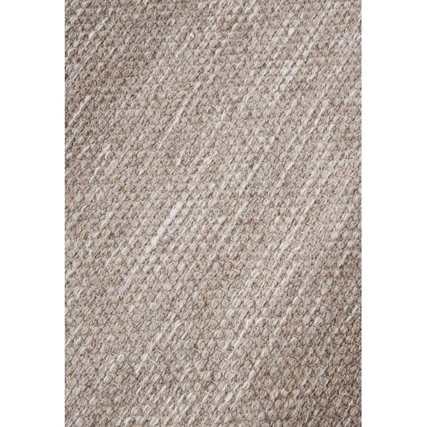 Bēšs ar rokām darināts paklājs no vilnas maisījuma 120x170 cm Pradesh Linen White – Elle Decoration-image-4