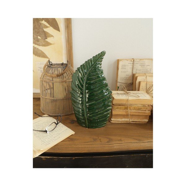 Keramikas rotājums Orchideju Milano Kaktuss, augstums Tropu lapu dzeltens, augstums 34 cm
