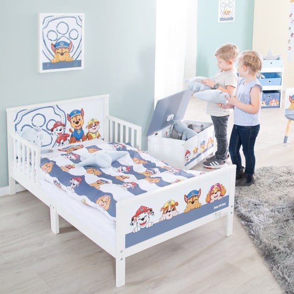 Balta/zila bērnu gulta 70x140 cm Paw Patrol – Roba-image-1