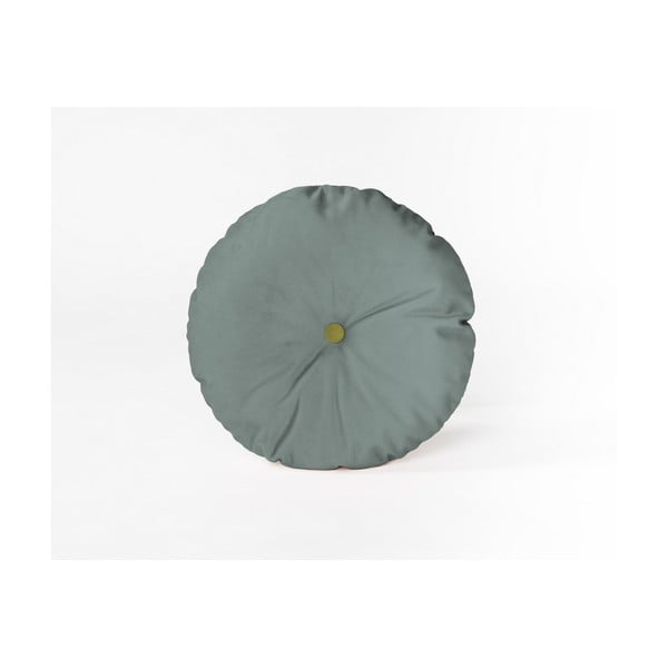 Apaļš dekoratīvais spilvens ar samta pārvalku Velvet Atelier Turquoise, ⌀ 45 cm