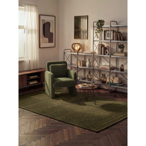 Tumši zaļš ar rokām darināts vilnas paklājs 160x230 cm Bexley Woolwich – Ted Baker-image-1