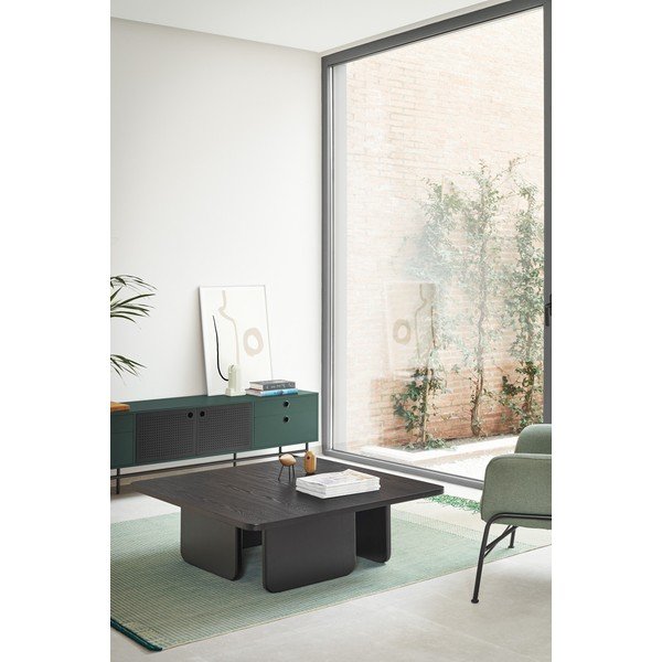 Melns žurnālgaldiņš ar oškoka finieri Teulat Arq-image-2