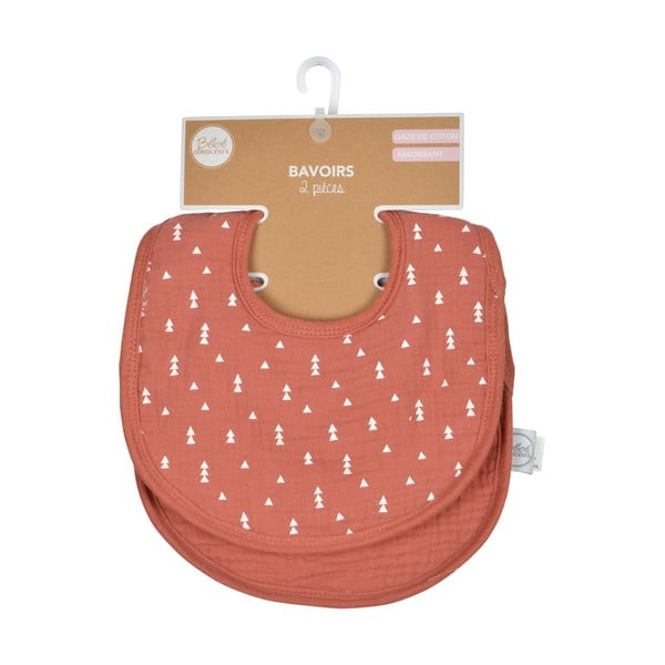 Ķieģeļu sarkani muslīna krūšautiņi (2 gab.) – Bébé Douceur-image-2