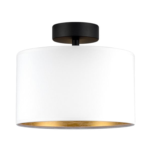 Balta griestu lampa ar zeltainām detaļām Sotto Luce Tres S, ⌀ 25 cm