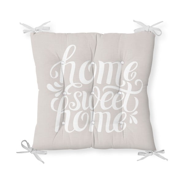 Sēdekļa spilvens ar kokvilnas maisījumu Minimalist Cushion Covers Home Sweet Home, 36 x 36 cm