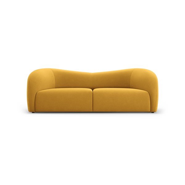 Sinepju dzeltens samta dīvāns 197 cm Santi – Interieurs 86