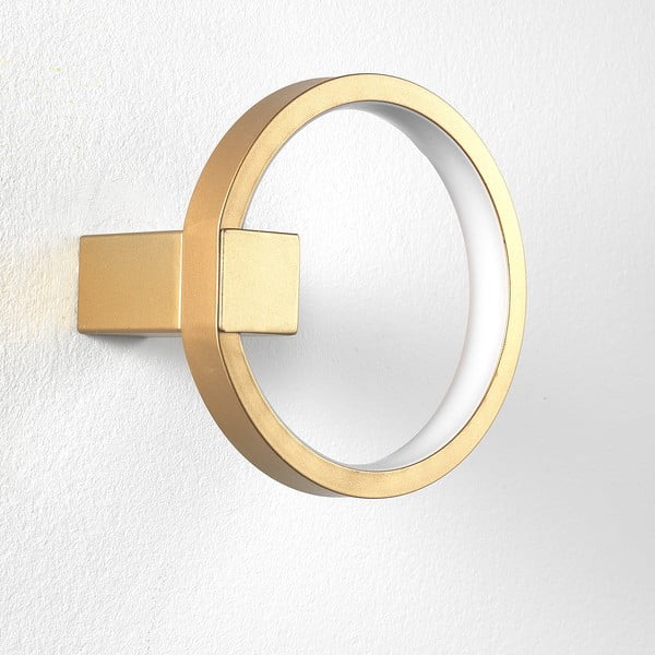 Zelta krāsas sienas lampa Tomasucci Ring, ø 15 cm-image-1