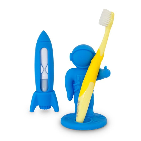 Zils bērnu zobu tīrīšanas komplekts J-Me Rocket & Apollo