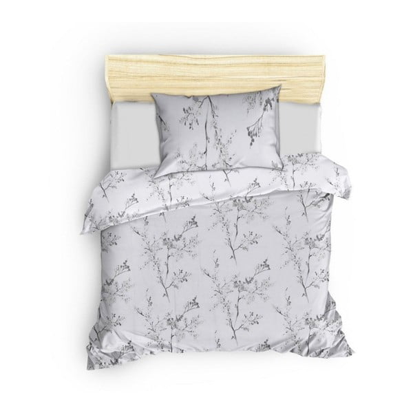 Balta vienvietīga kokvilnas gultas veļa 140x200 cm Chicory – Mijolnir