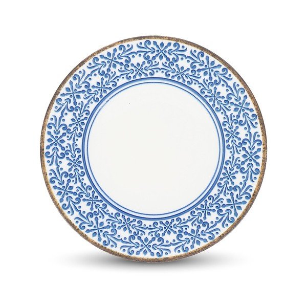 Balts/zils porcelāna šķīvis ø 27 cm Azul – BonBistro