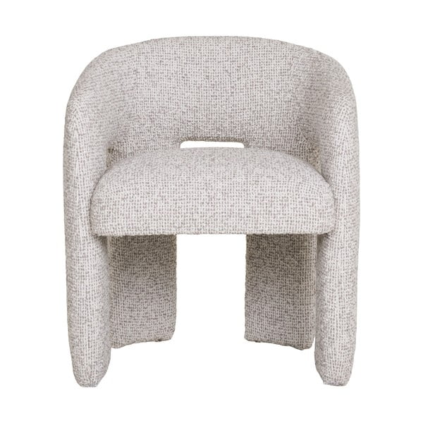 Gaiši pelēks polsterēts ēdamistabas krēsls ar roku balstiem Monroe – House Nordic-image-3