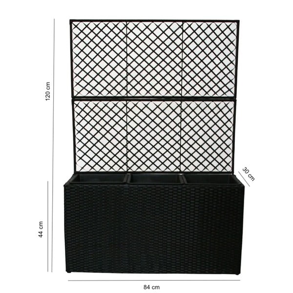 Melns dārza puķu pods Bonami Essentials Wall-image-2