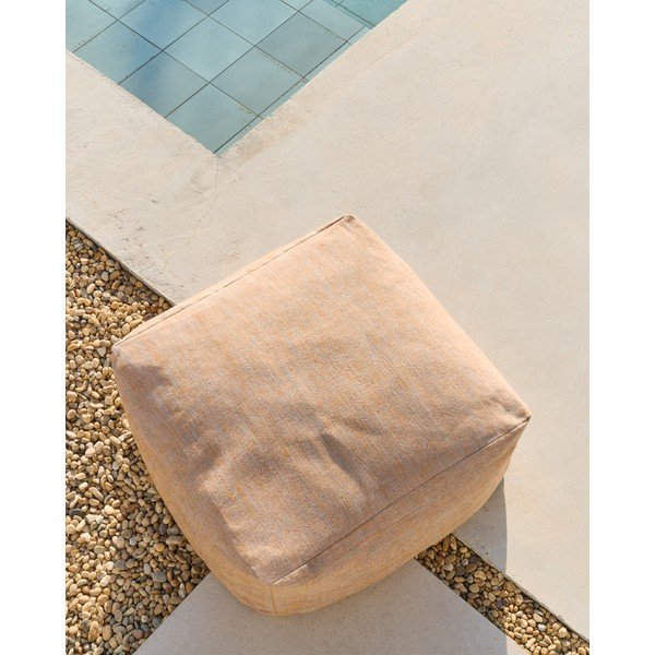 Oranžs/dabīga toņa pufs Vedell – Kave Home-image-1