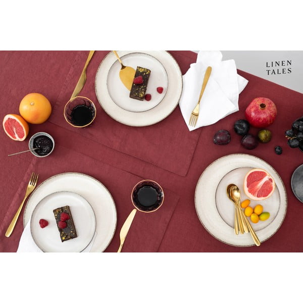 Lina galdauts 140x140 cm Marsala – Linen Tales-image-1