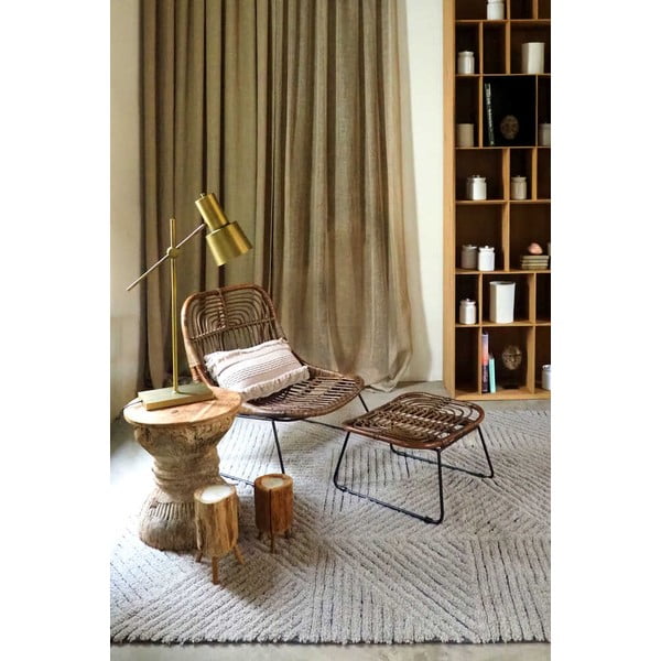 Gaiši brūns mazgājams/ar rokām darināts vilnas paklājs 170x240 cm Golden Coffee – Lorena Canals-image-3