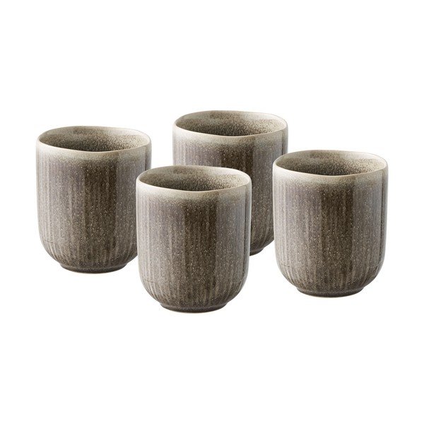 Pelēkbēšas akmensmasas tasītes (4 gab.) 360 ml Viola – House Nordic