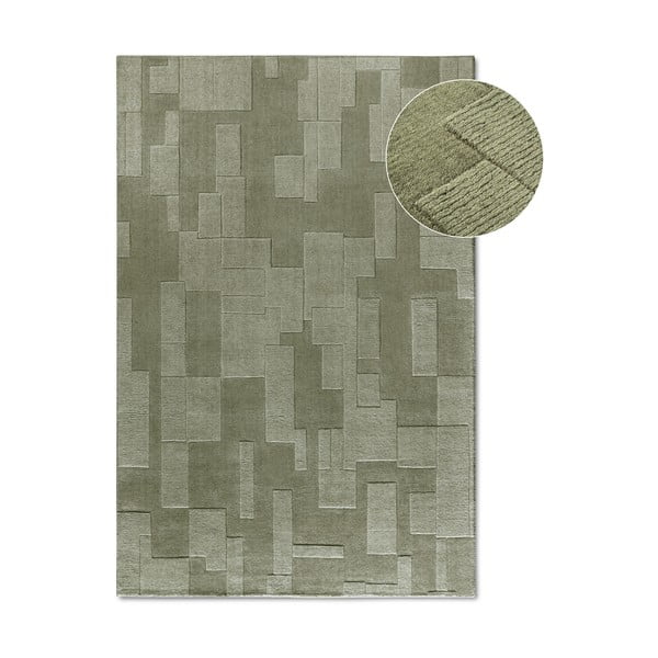 Zaļš ar rokām darināts vilnas paklājs 80x150 cm Wilhelmine – Villeroy&Boch