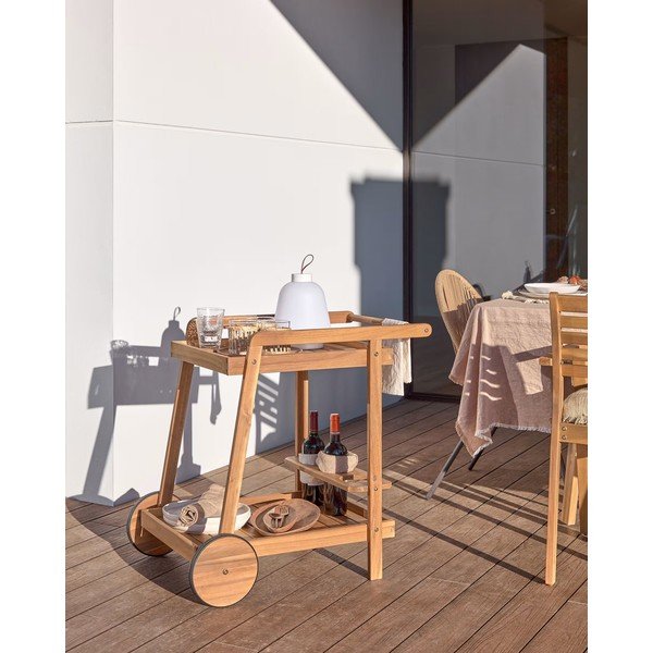 Akācijas masīvkoka servēšanas galdiņš 55x73 cm Felisa – Kave Home-image-1