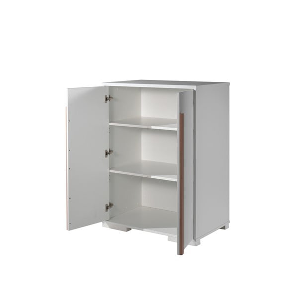 Balts bērnu skapis zem paaugstinātas gultas Vipack London-image-2