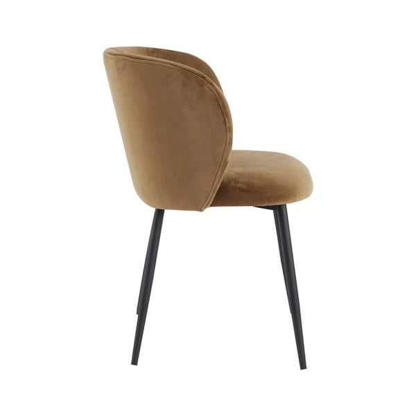 Brūns samta ēdamistabas krēsls Elyna – Light & Living-image-4