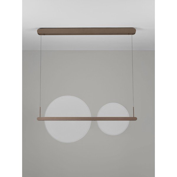 Brūna alumīnija LED piekaramā lampa ar regulējamu spilgtumu ar akrila stikla abažūru Noah – Nova Luce-image-3