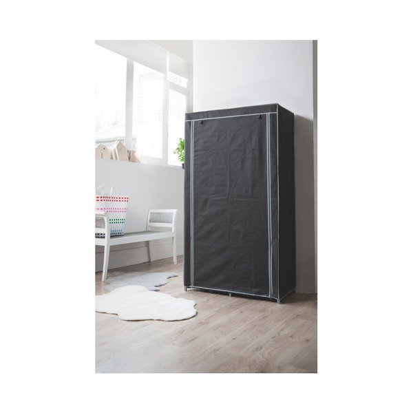 Melns tekstilmateriālu drēbju skapis Compactor Organizēts drēbju skapis-image-1