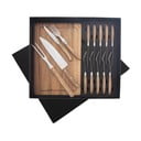 Sudraba krāsas/dabīga toņa nerūsējošā tērauda galda piederumi (15 gab.) – Orion