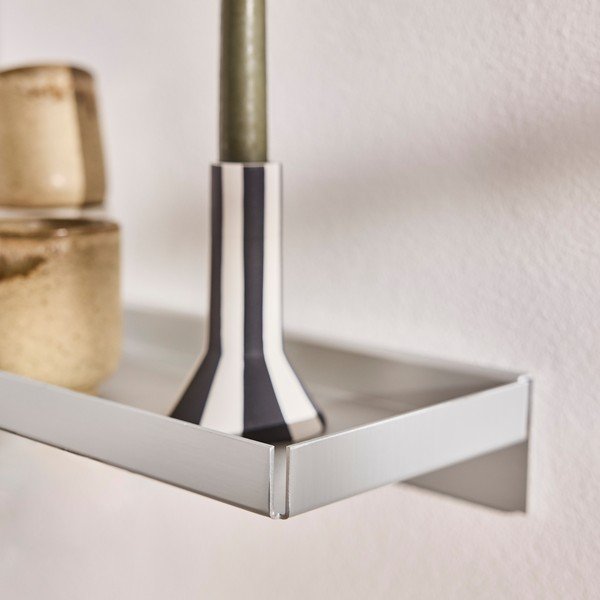 Sudraba krāsas metāla sienas plaukts 50 cm Bakku – OYOY Living Design-image-1