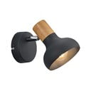 Matēti melna sienas lampa ø 10 cm Latika – Reality