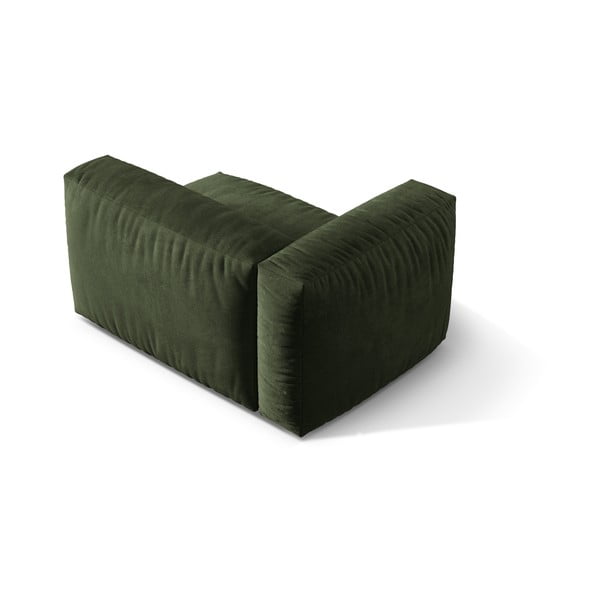 Zaļa samta modulārā dīvāna daļa (ar kreiso stūri) Martina – Micadoni -image-2