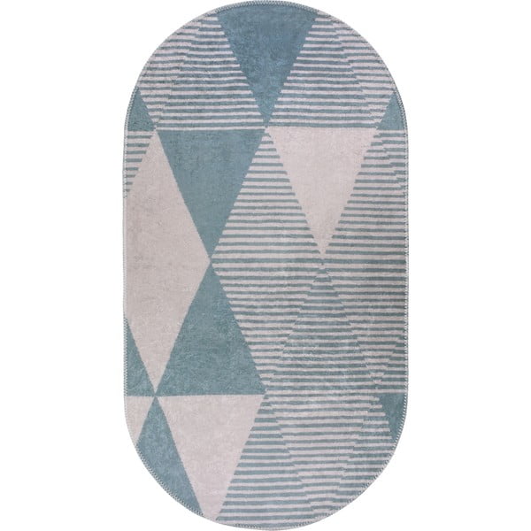 Zils mazgājams paklājs 60x100 cm Oval – Vitaus