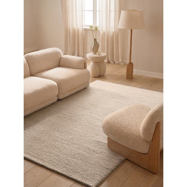 Krēmkrāsas ar rokām darināts vilnas paklājs 200x300 cm Richmond Diana – Ted Baker-image-1