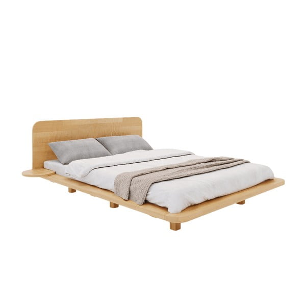 Divguļamā gulta no dižskābarža dabīgā tonī 160x200 cm  Japandic – Skandica