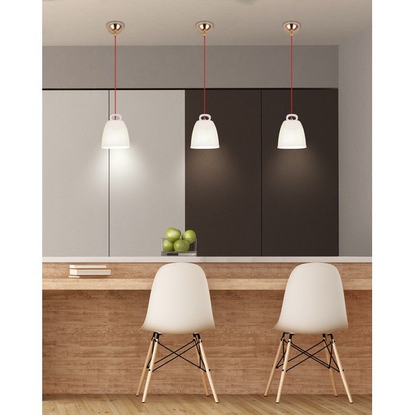 Balta piekaramā lampa ar keramikas abažūru Sewilla – Candellux Lighting-image-2