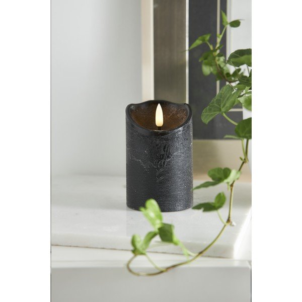 Melna LED svece Star Trading Flamme Rustic, augstums 12,5 cm-image-3