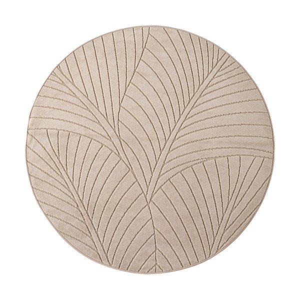 Bēšs apaļš iekštelpu un āra paklājs ø 160 cm Nova 1203 – Ayyildiz Carpets