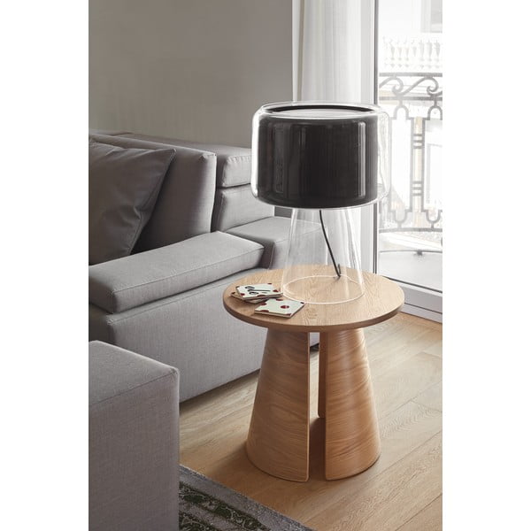 Apaļš sānu galdiņš ar ozolkoka imitāciju ø 50 cm Cep – Teulat-image-1