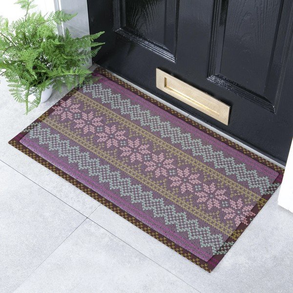 Pārstrādātas plastmasas kājslauķis 40x70 cm Fair Isle  – Artsy Doormats-image-1