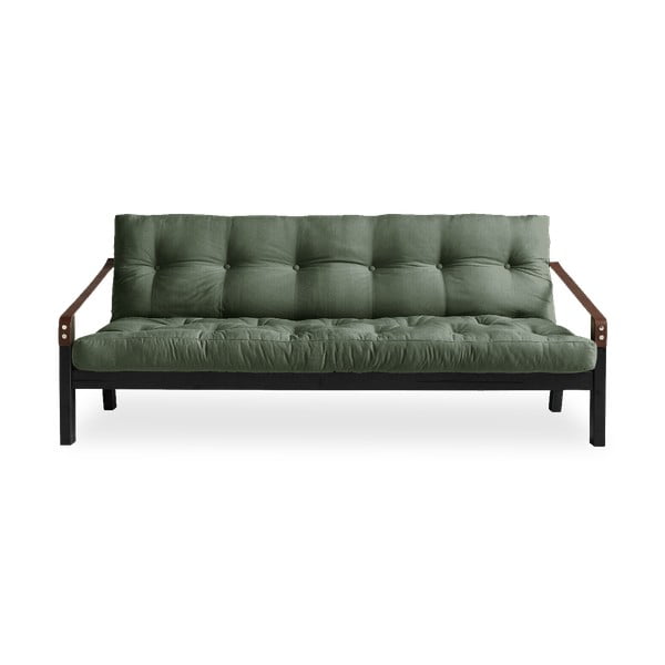 Izvelkamais dīvāns Karup Design Poetry Black/Olive Green