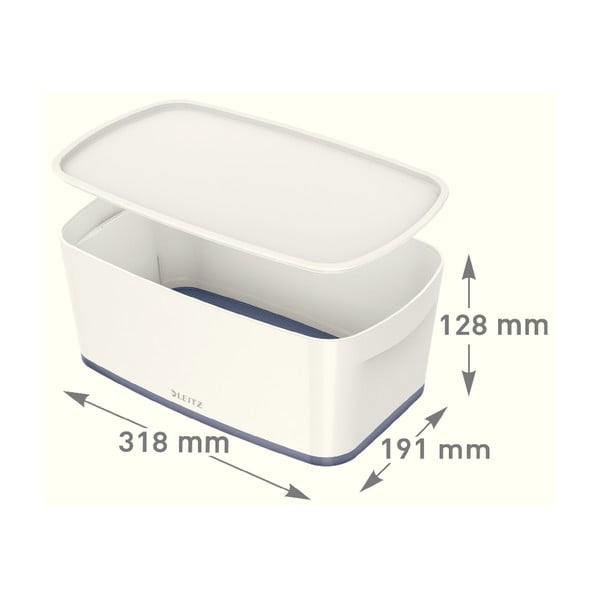 Balta un tirkīza uzglabāšanas kaste ar vāku Leitz Office, tilpums 5 l-image-4