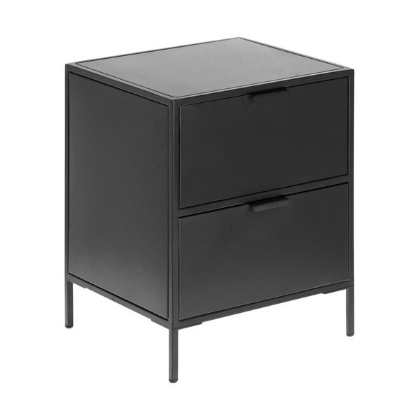 Melns tērauda naktsskapītis Shantay – Kave Home-image-2