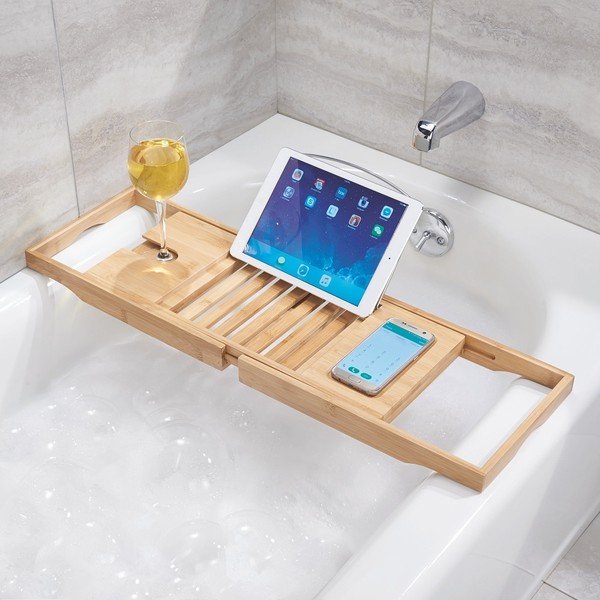 Bambusa regulējams plaukts vannai iDesign Formbu-image-1