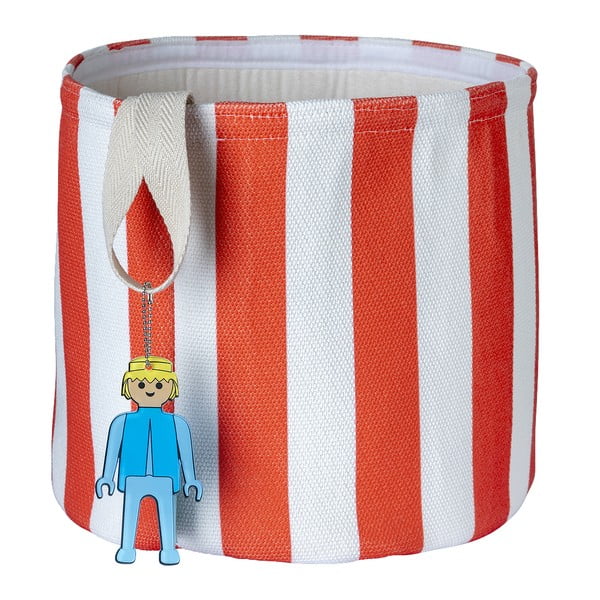 Sarkans tekstila bērnu rotaļlietu grozs ø 30x28 cm Stripes – Playmobil