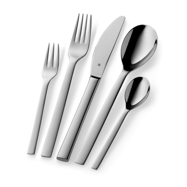 Spīdīgas sudraba krāsas nerūsējošā tērauda galda piederumi (30 gab.) Atria – WMF-image-2