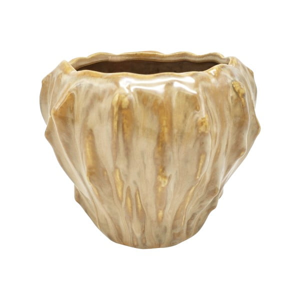 Smilšu brūns keramikas pods PT LIVING Flora, ø 12,5 cm