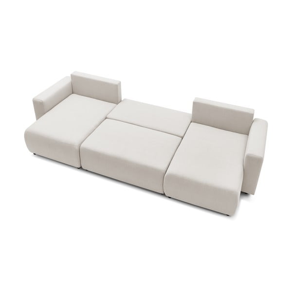Smilškrāsas U-veida izvelkamais dīvāns Envy – Bobochic Paris-image-4