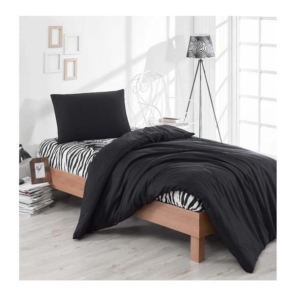 Gultas veļa ar gultas pārklāju vienvietīgai gultai Dark, 160 x 220 cm