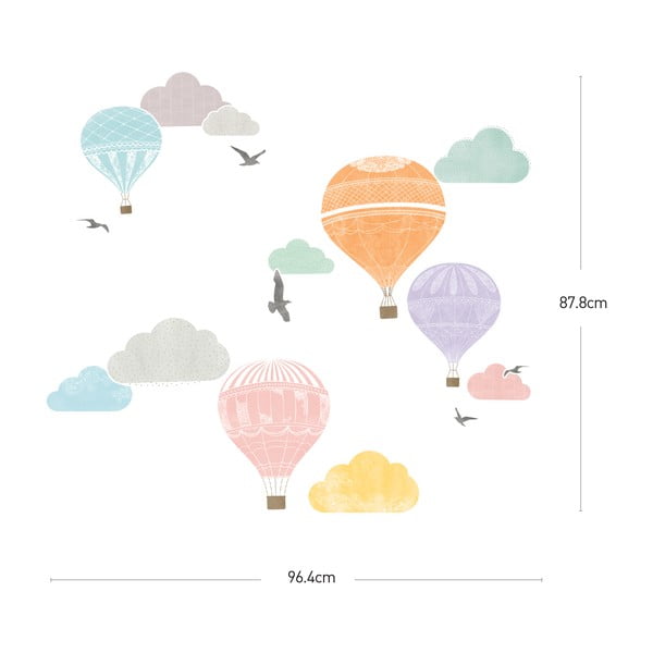 Sienas uzlīmju komplekts Ambiance Montgolfier-image-3
