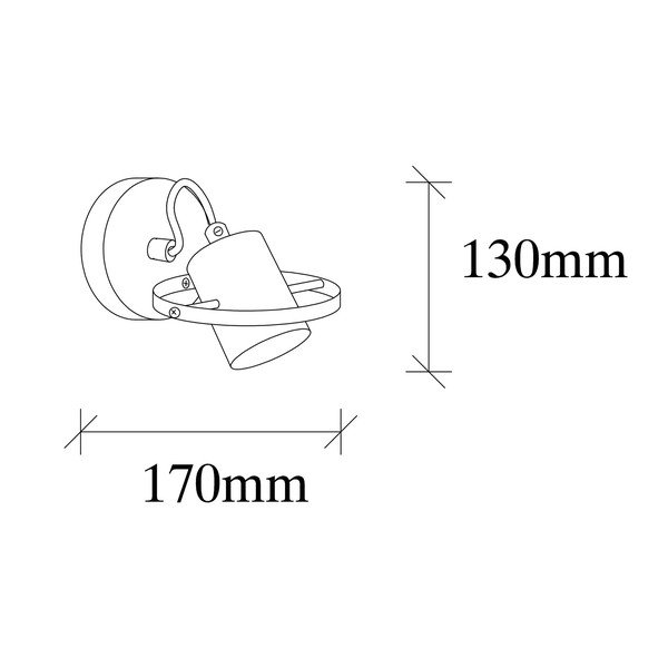 Melna sienas lampa Vaveyla – Opviq lights-image-3